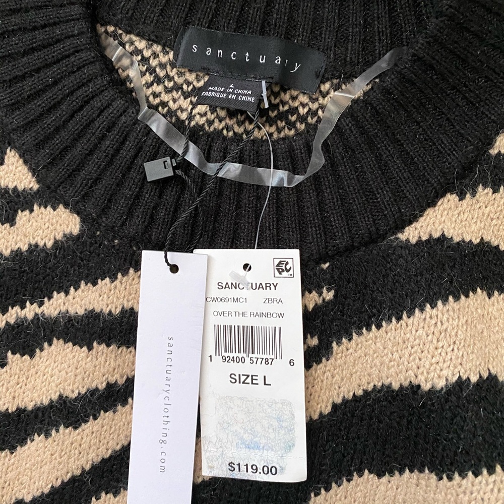 NWT Sanctuary Wild Kingdom Sweater Sz L - Picture 7 of 8
